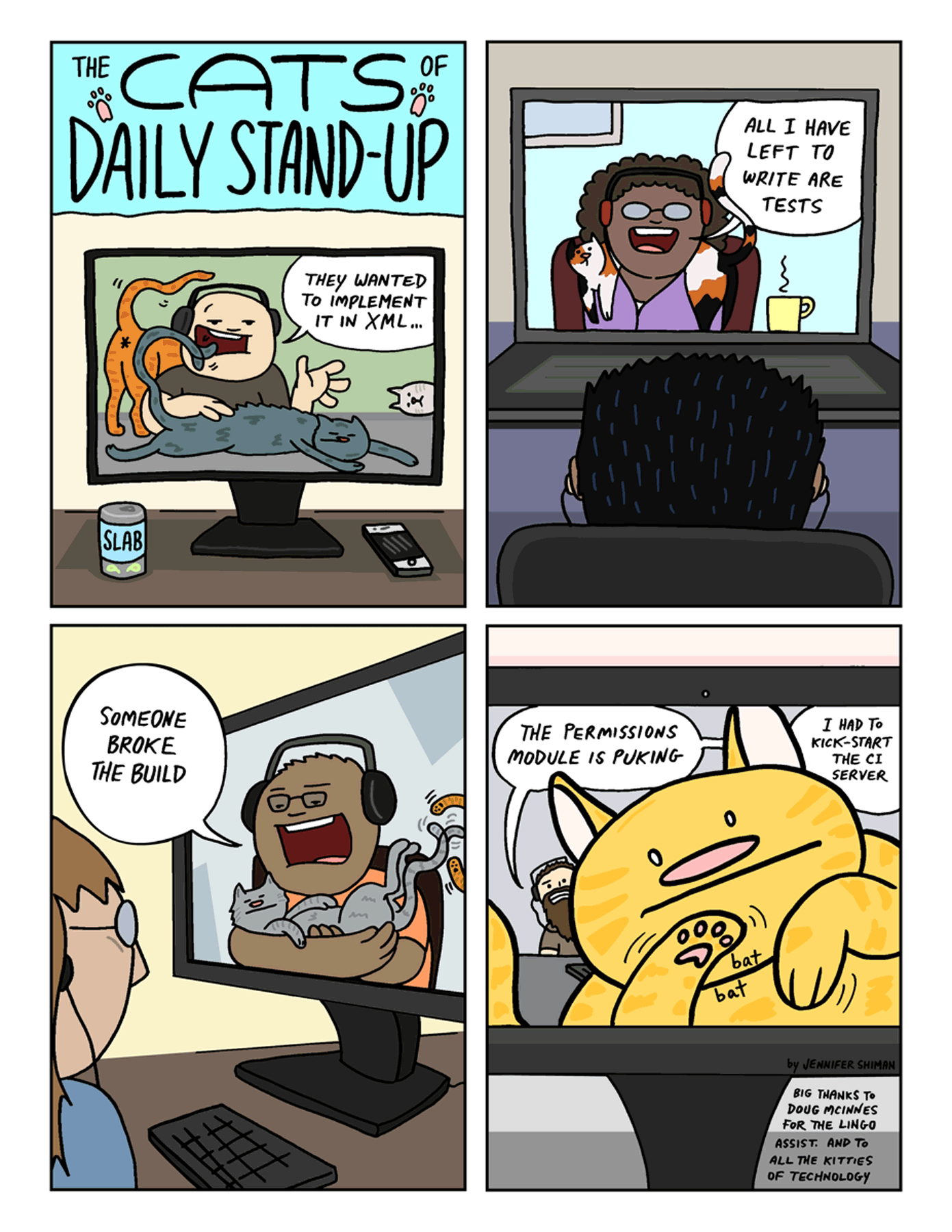 The cats of daily stand-up